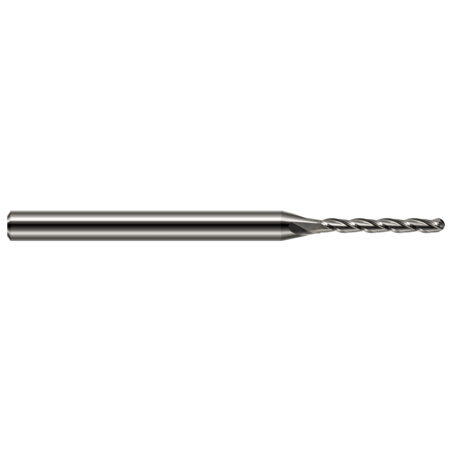 HARVEY TOOL Miniature End Mill - Ball - Long Flute, 0.1406" (9/64), Shank Dia.: 3/16" 34109